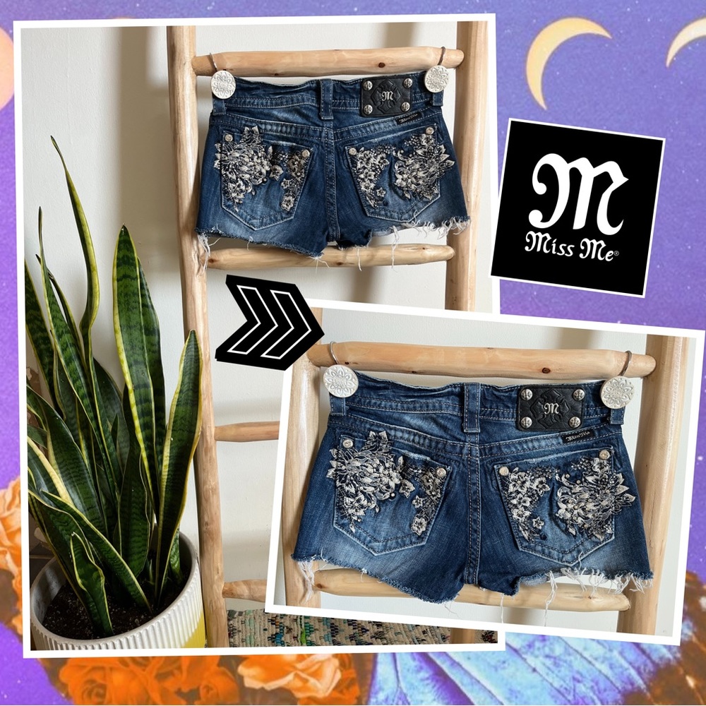 MISS ME JEANS ✨ Dark Wash Cutoff Shorts
